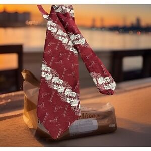 VTG Resilio Necktie 60s Textured Burgundy & White Colosseum 4.25x55" Grandpacore